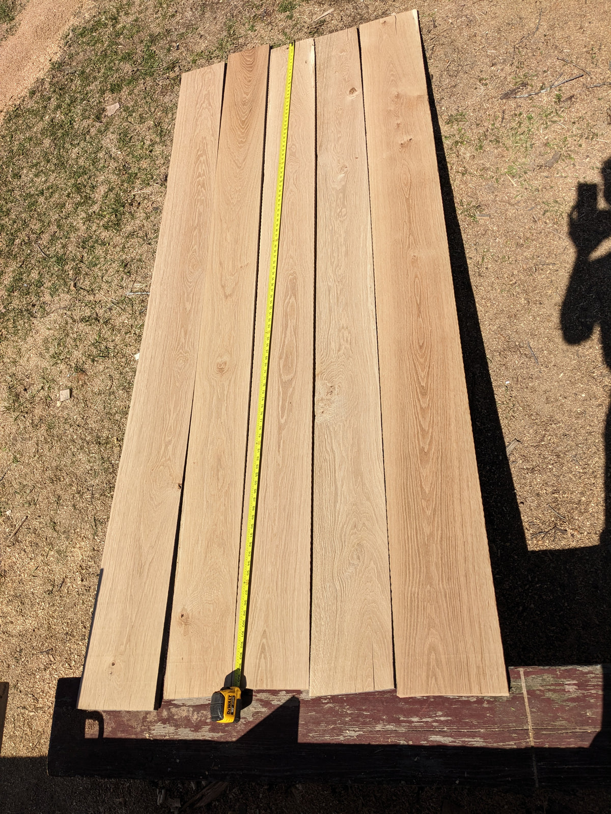 White Oak Boards 1" thick, planed, natural