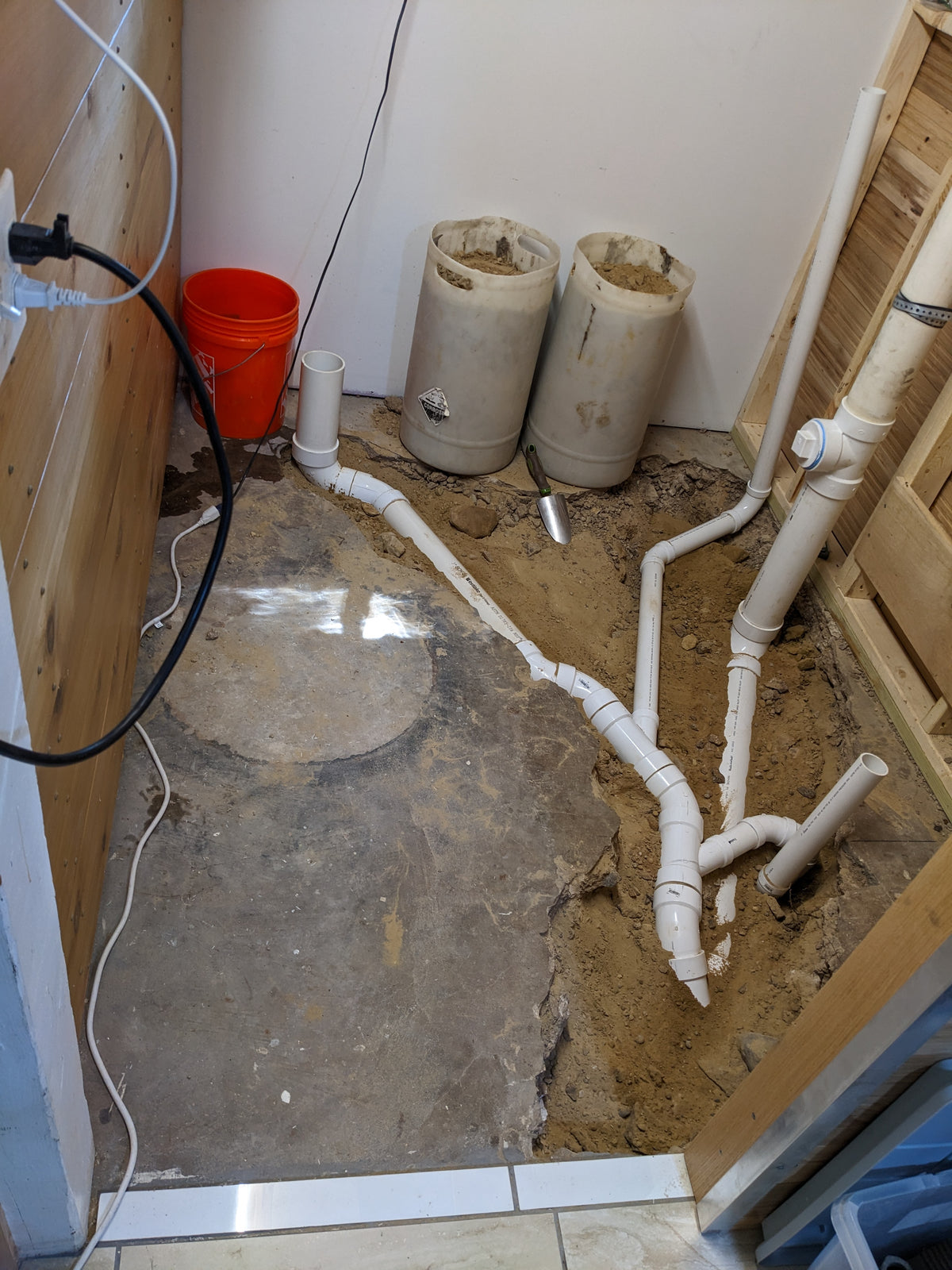 Master bathroom rough-in