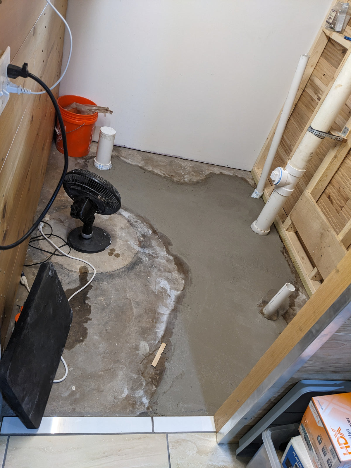 Master bathroom rough-in
