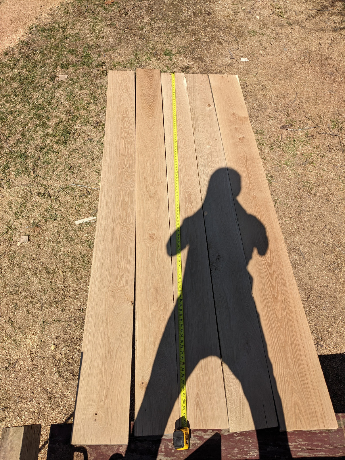 White Oak Boards 1" thick, planed, natural